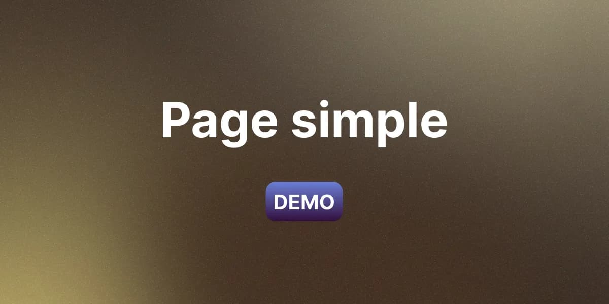 Miniature d'un site monopage d'une application fictive
