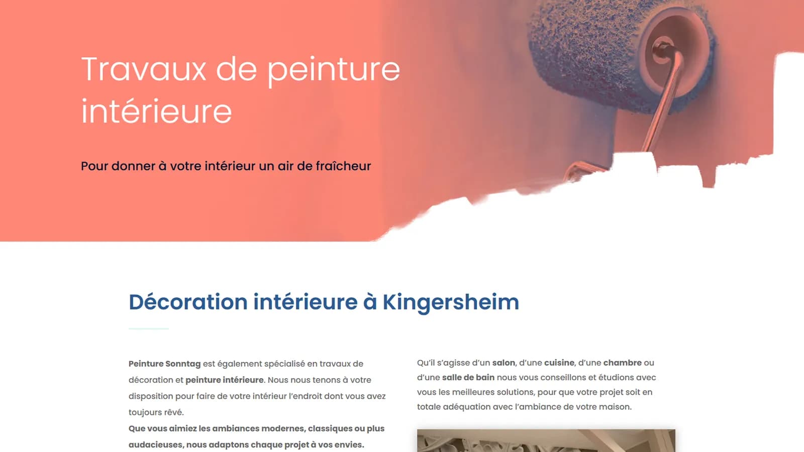 Screenshot 1 du projet Peinture Sonntag