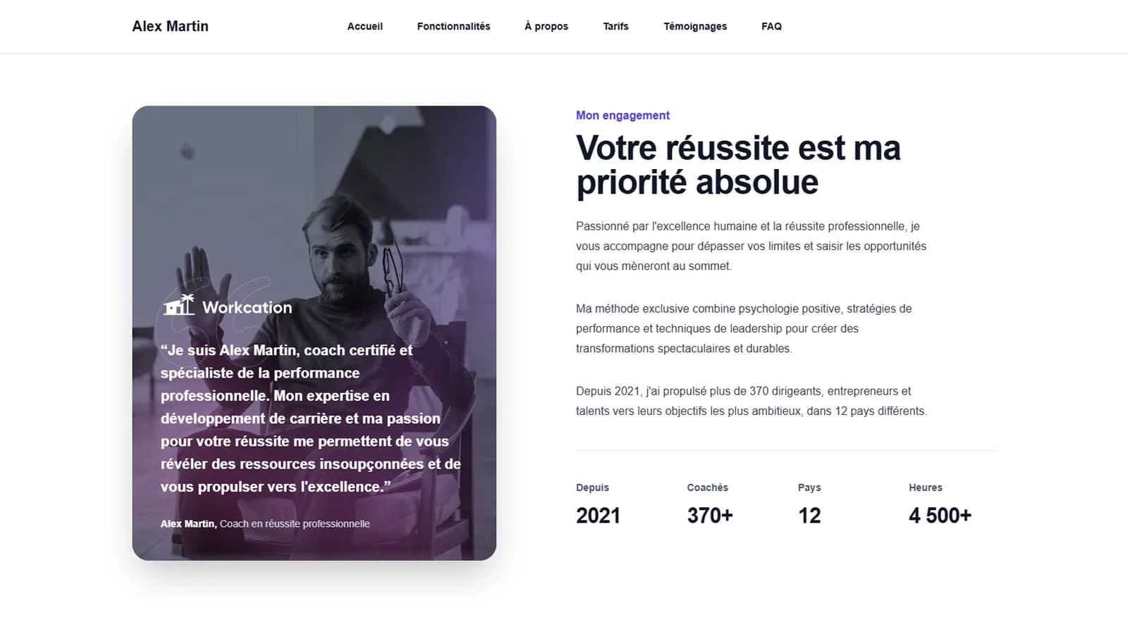 Cartes d’offres : Séance découverte, Pack Excellence, Transformation complète