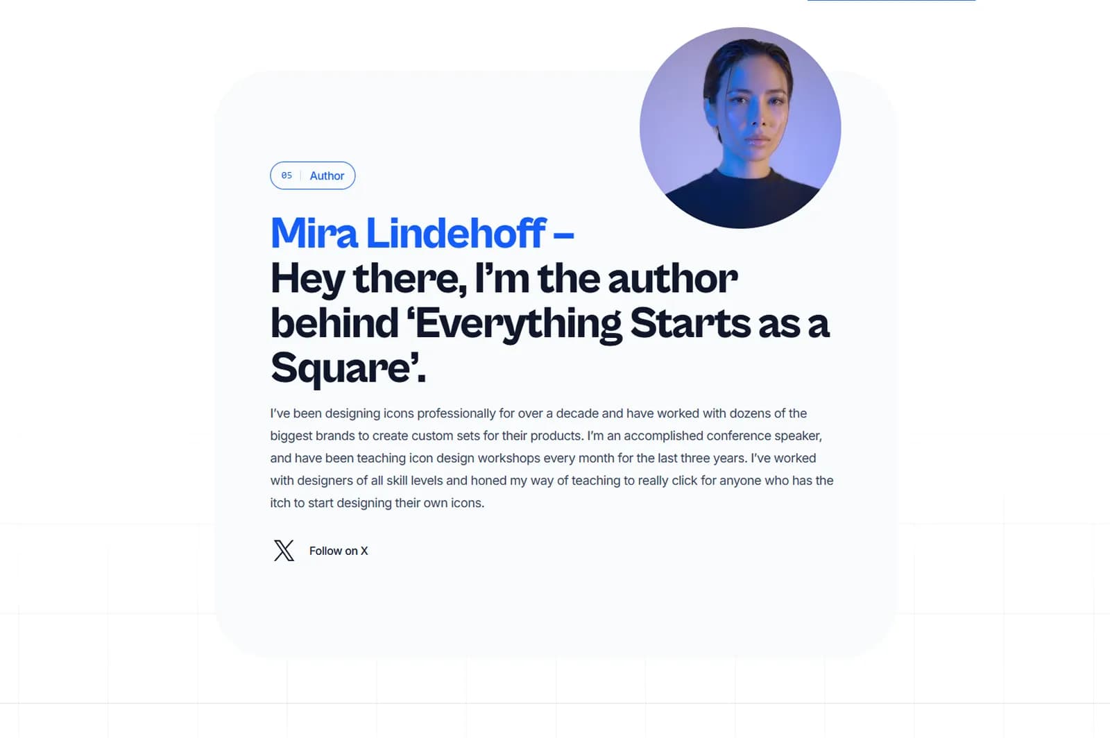 Version mobile de la landing page e-book