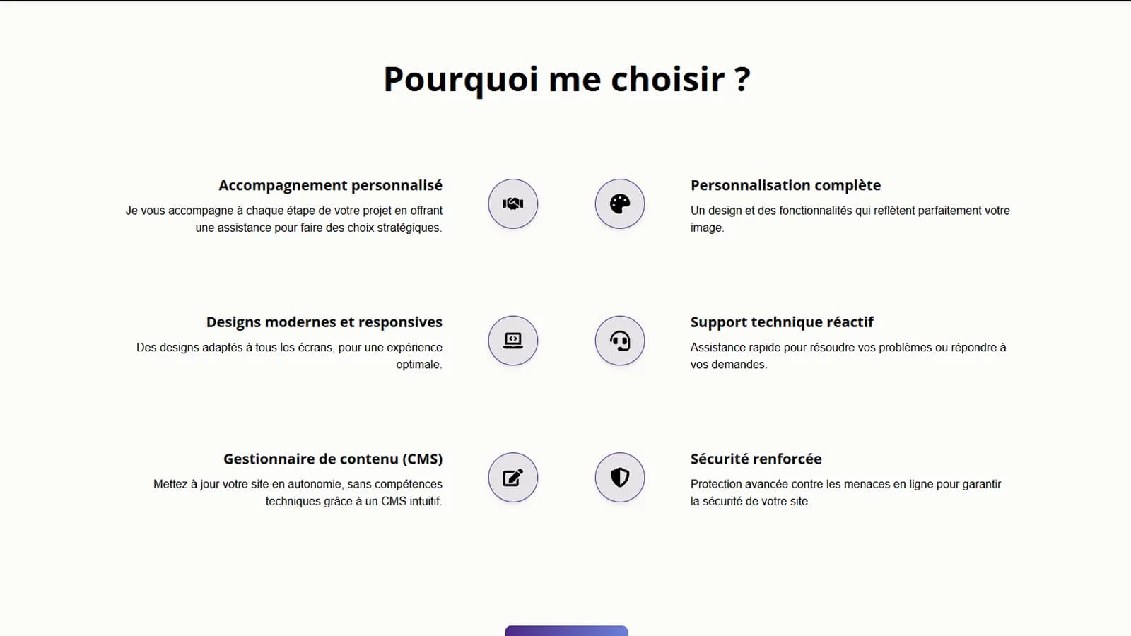 Section services de l’ancien site jeanweber.fr