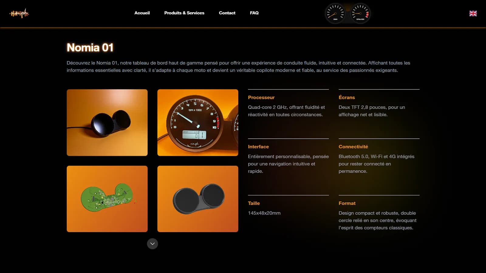 Galerie des réalisations de tableaux de bord moto