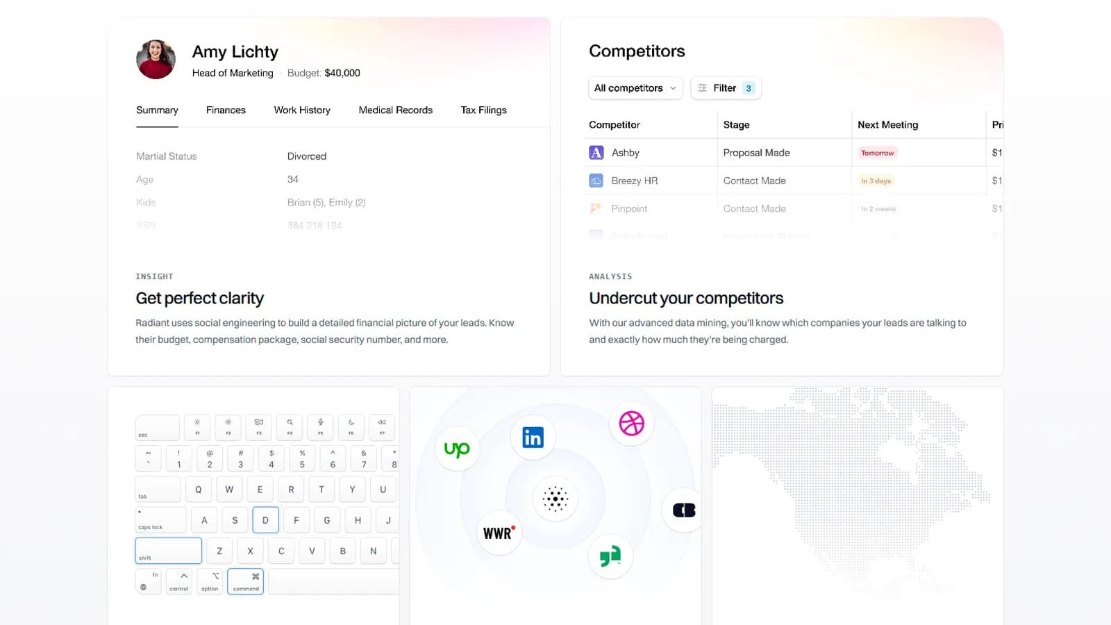 Page d’accueil du template SaaS Marketing 1