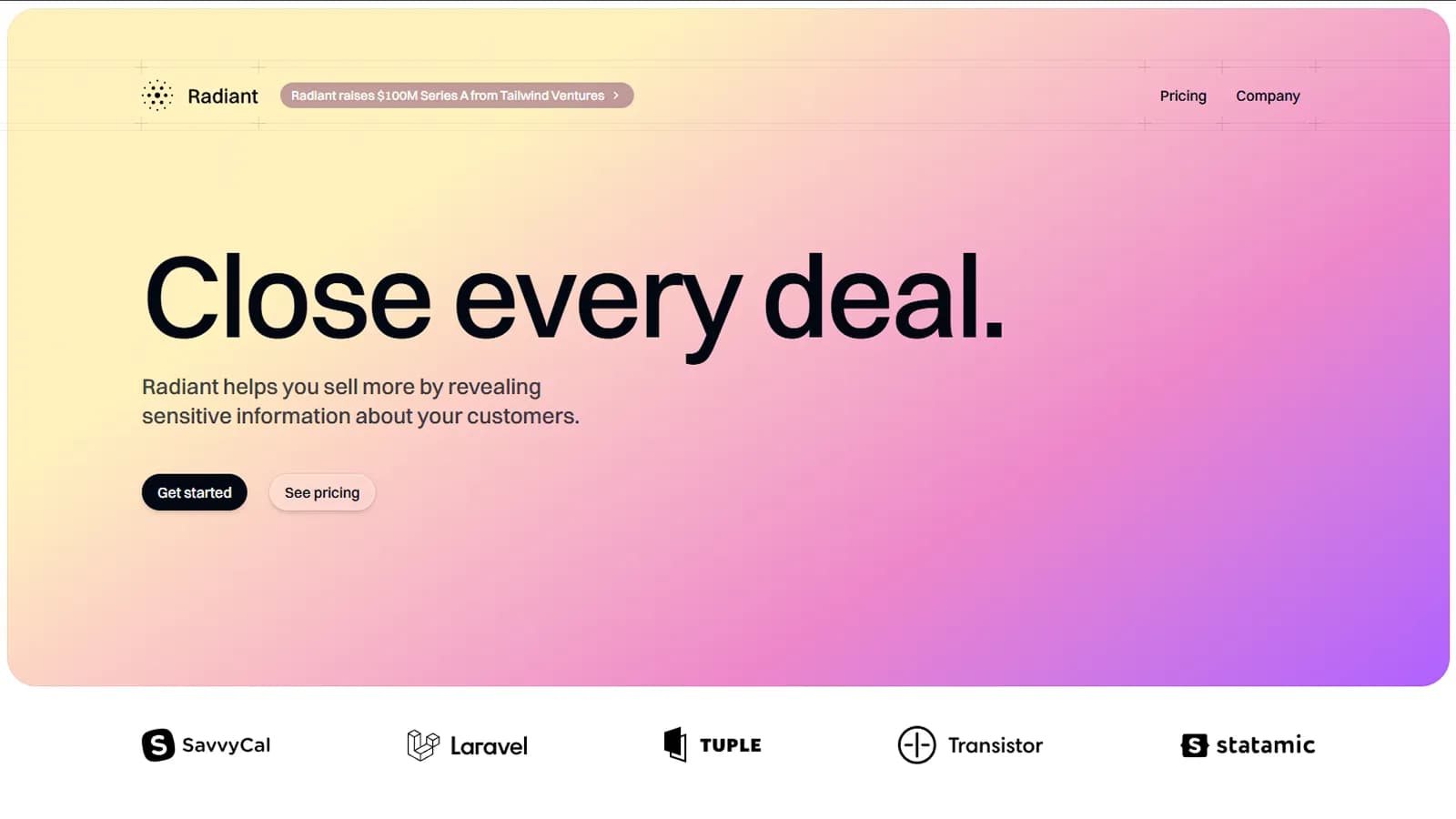 Miniature d'un site de démonstration pour une plateforme SaaS de marketing digital fictive